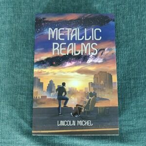 SIGNED Metallic Realms‎ Lincoln Michel Stenciled Edges 9781668211137 Owlcrate